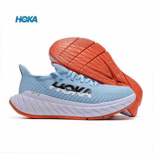 Cheap Hoka Carbon X 3 Men Women Running Shoes Moutine Spring Blue-08 - Click Image to Close